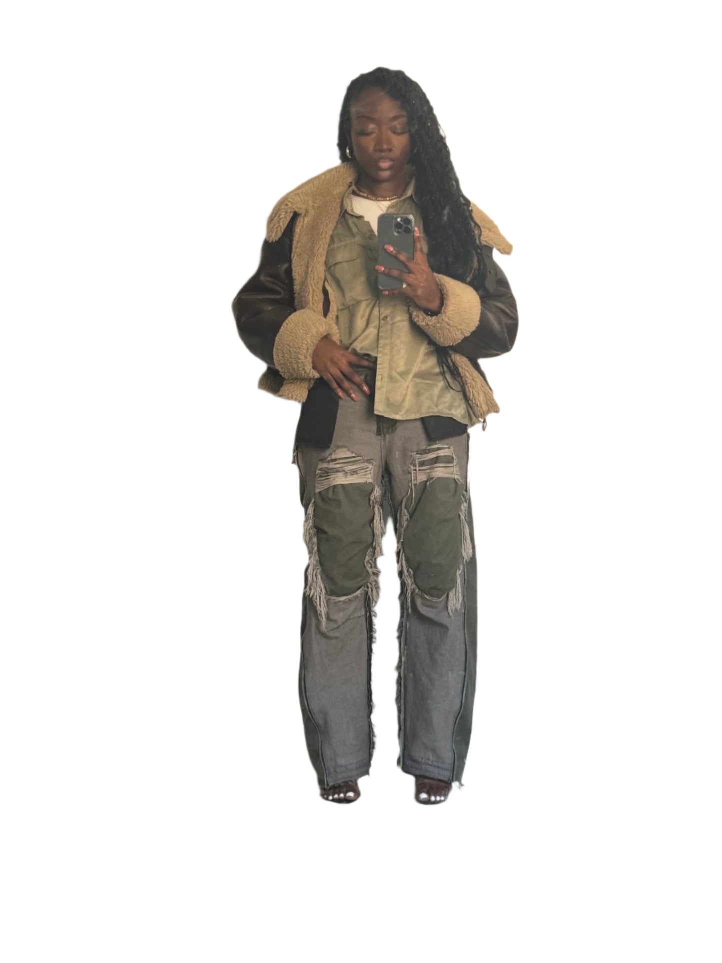 BY ABENA AGYEI HAND MADE 2 TONE DENIMS [UNISEX]