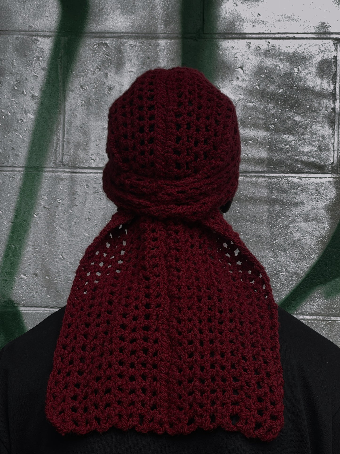 Burgundy Red 'Our Crown' Crotchet Durag